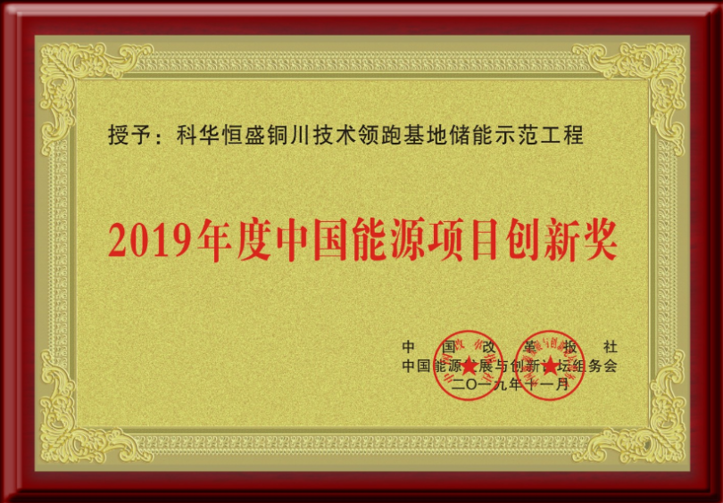 2019年度中国能源项目创新奖